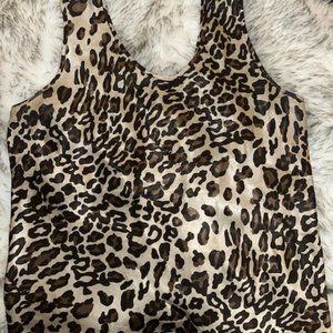 Satin Leopard Tank